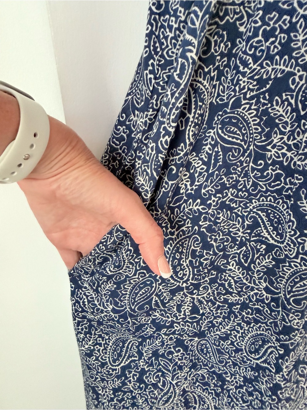 J. Mclaughlin Ottilie Cap Sleeve Paisley Ruffle Dress - Picture 12 of 14